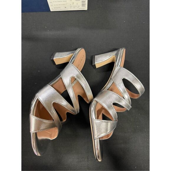 Cole Haan Hann Alyse Sandal 65mm Silver Specchio Leather 7 - Picture 4 of 6